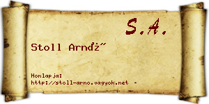 Stoll Arnó névjegykártya